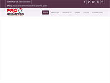 Tablet Screenshot of pro-acoustics.com
